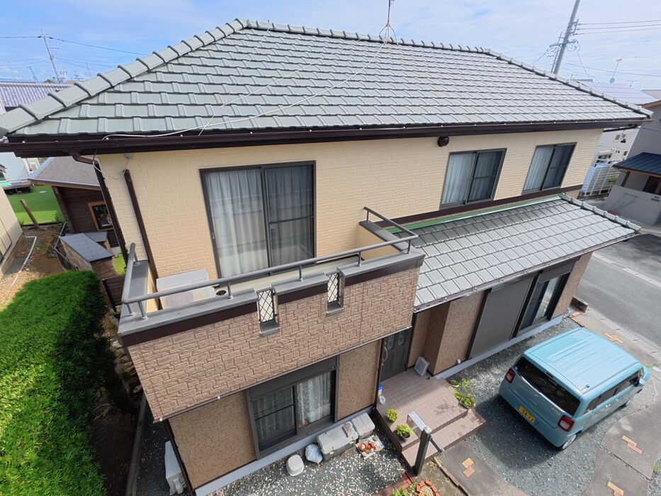画像11021：浜松市中央区下石田町で外壁塗装（シリコン）・屋根カバー工法（IGスーパーガルテクト）で施工！