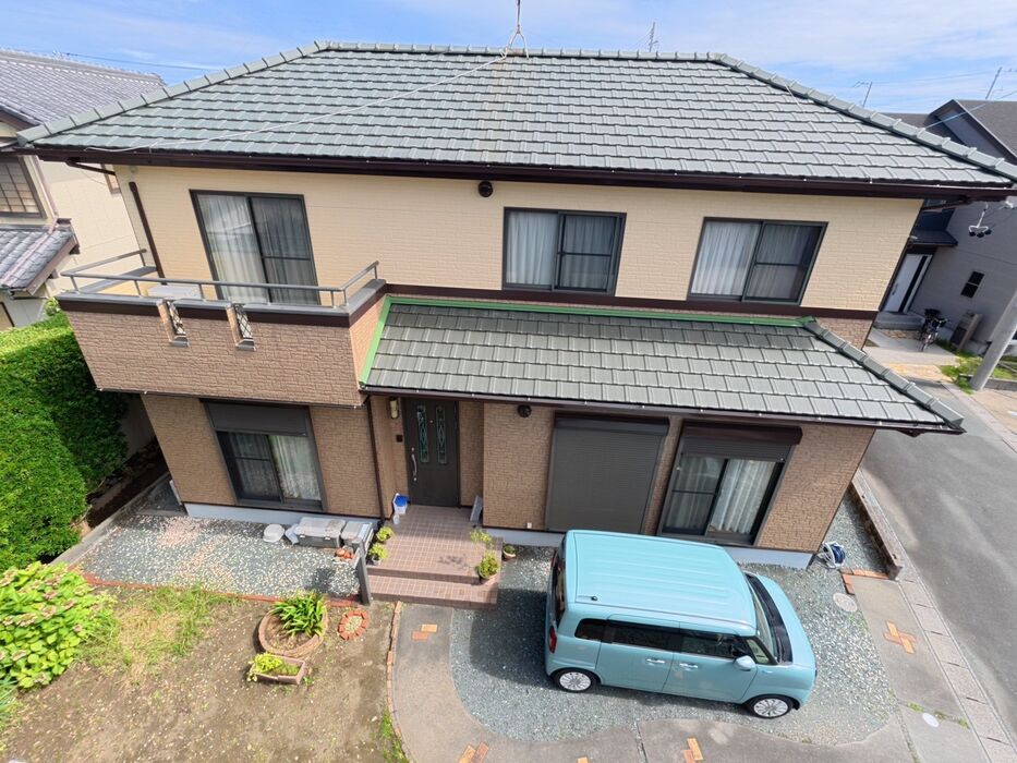 画像11022：浜松市中央区下石田町で外壁塗装（シリコン）・屋根カバー工法（IGスーパーガルテクト）で施工！