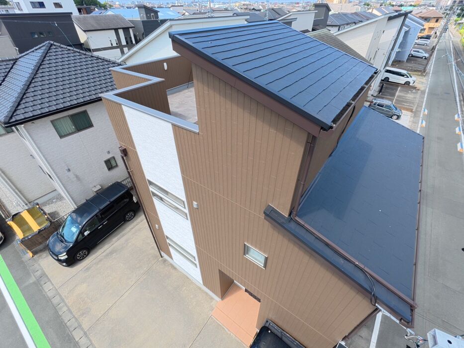 画像11040：浜松市中央区下石田町で外壁塗装（シリコン）・屋根カバー工法（IGスーパーガルテクト）で施工！