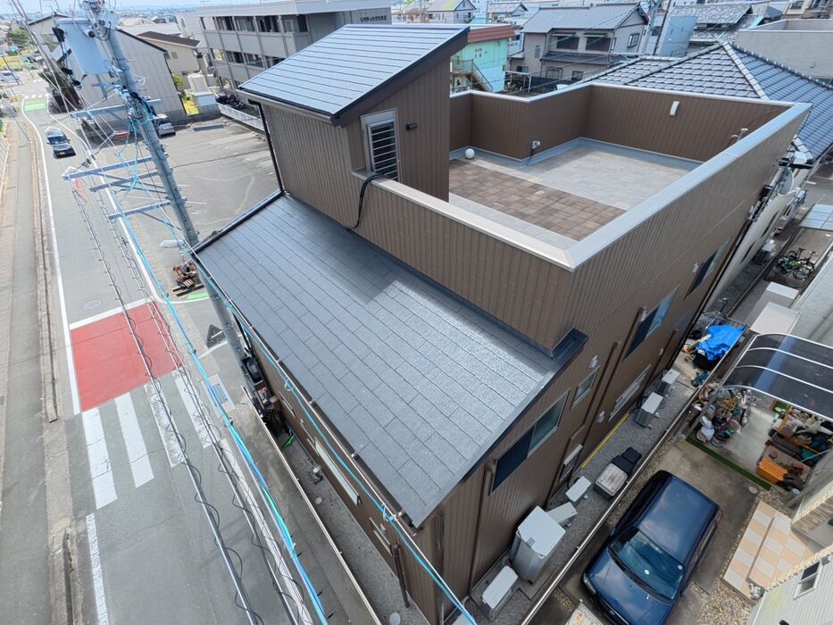 画像11041：浜松市中央区下石田町で外壁塗装（シリコン）・屋根カバー工法（IGスーパーガルテクト）で施工！