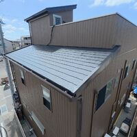 画像11045：浜松市中央区下石田町で外壁塗装（シリコン）・屋根カバー工法（IGスーパーガルテクト）で施工！