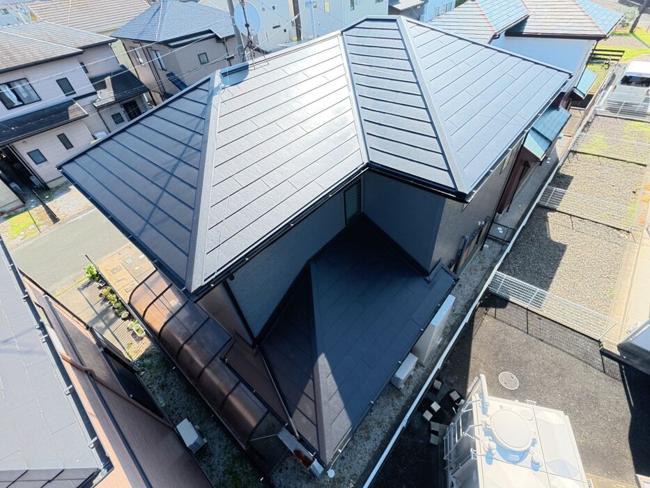 画像11113：浜松市中央区下石田町で外壁塗装（シリコン）・屋根カバー工法（IGスーパーガルテクト）で施工！