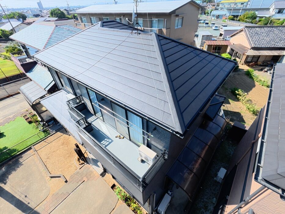 画像11114：浜松市中央区下石田町で外壁塗装（シリコン）・屋根カバー工法（IGスーパーガルテクト）で施工！