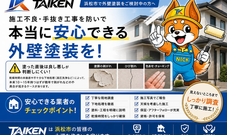 画像11685：【浜松市】外壁塗装で失敗しないために｜施工不良・手抜き工事を防ぐ安心できる業者の選び方