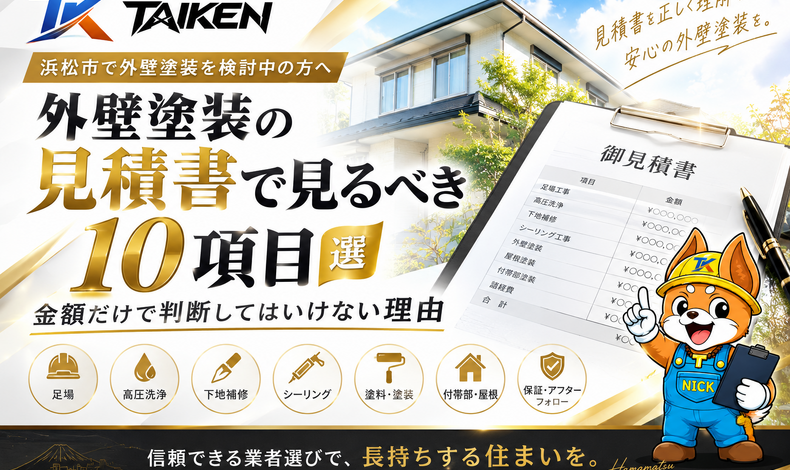 画像11689：【浜松市】外壁塗装の見積書で見るべき項目10選｜金額だけで判断してはいけない理由