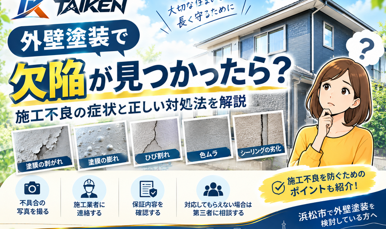 画像11697：【浜松市】外壁塗装で欠陥が見つかったら？施工不良の症状と正しい対処法