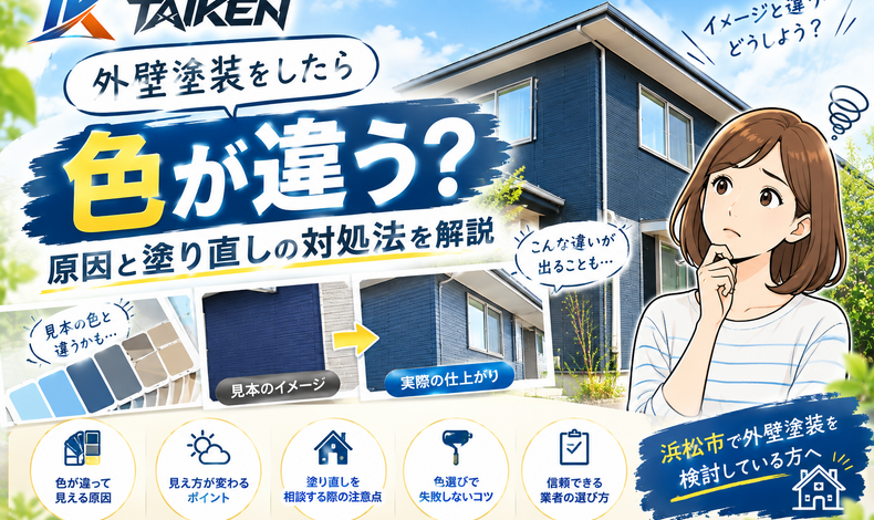 画像11699：【浜松市】外壁塗装をしたら色が違う？よくある原因と後悔しないための対処法