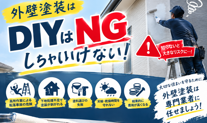 画像11703：【浜松市】外壁塗装をDIYしたらダメなの？自分で塗装する危険性と失敗を防ぐポイント
