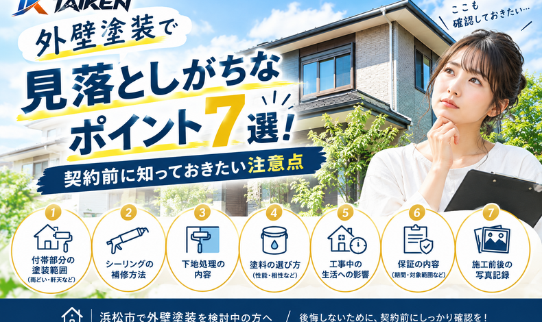 画像11705：【浜松市】外壁塗装で見落としがちなポイント7選！契約前に知っておきたい注意点