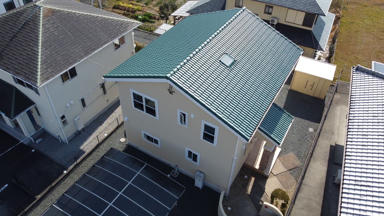 画像1364：浜松市中央区下石田町で外壁塗装（シリコン）・屋根カバー工法（IGスーパーガルテクト）で施工！