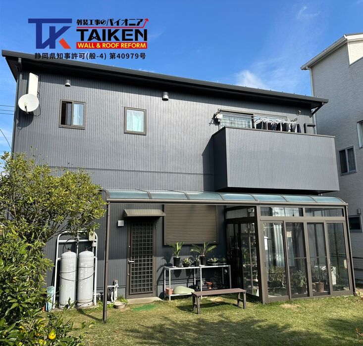 画像3694：浜松市中央区下石田町で外壁塗装（シリコン）・屋根カバー工法（IGスーパーガルテクト）で施工！