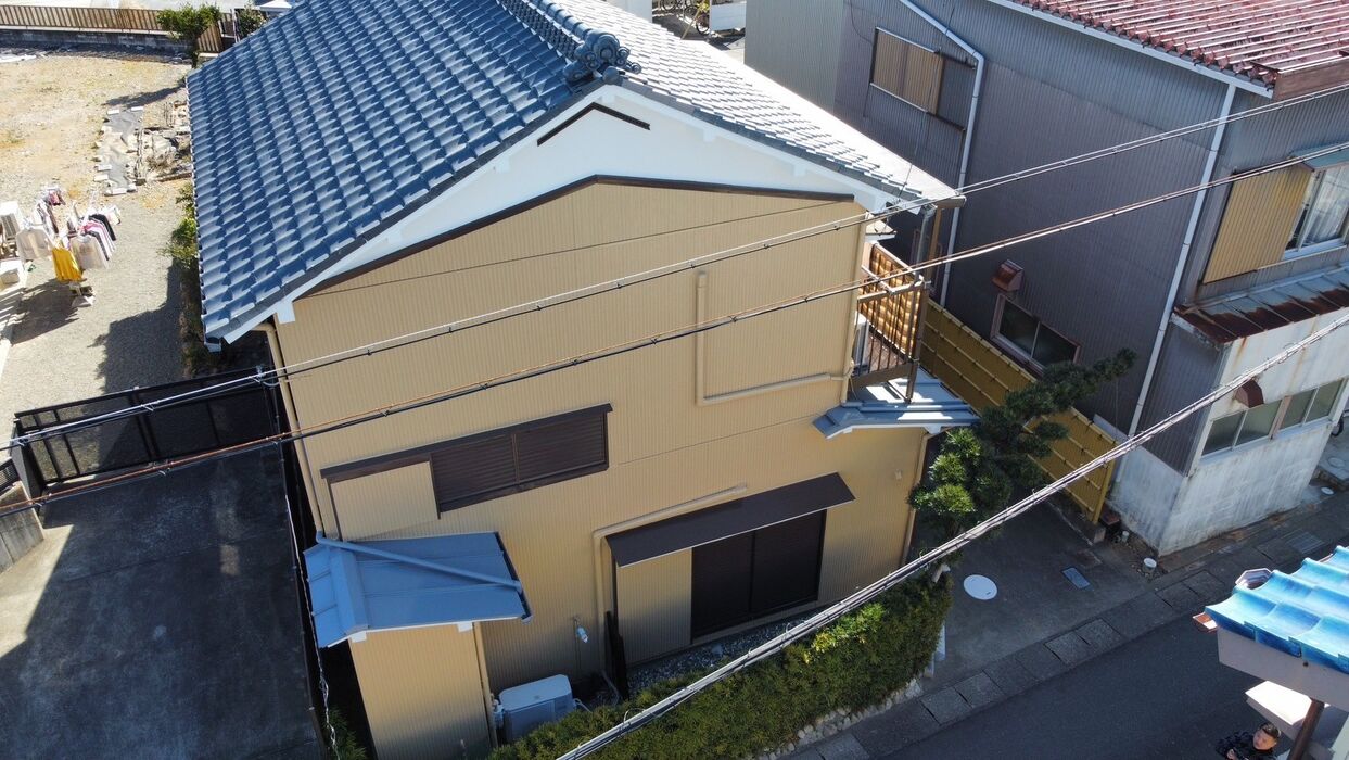 画像5797：浜松市中央区下石田町で外壁塗装（シリコン）・屋根カバー工法（IGスーパーガルテクト）で施工！