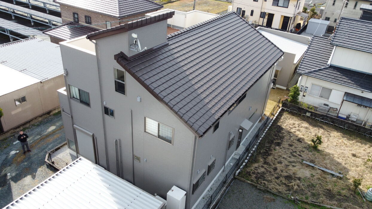 画像5807：浜松市中央区下石田町で外壁塗装（シリコン）・屋根カバー工法（IGスーパーガルテクト）で施工！