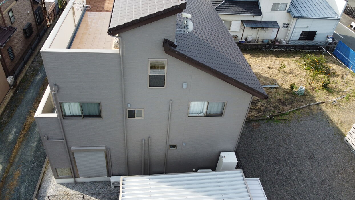 画像5808：浜松市中央区下石田町で外壁塗装（シリコン）・屋根カバー工法（IGスーパーガルテクト）で施工！
