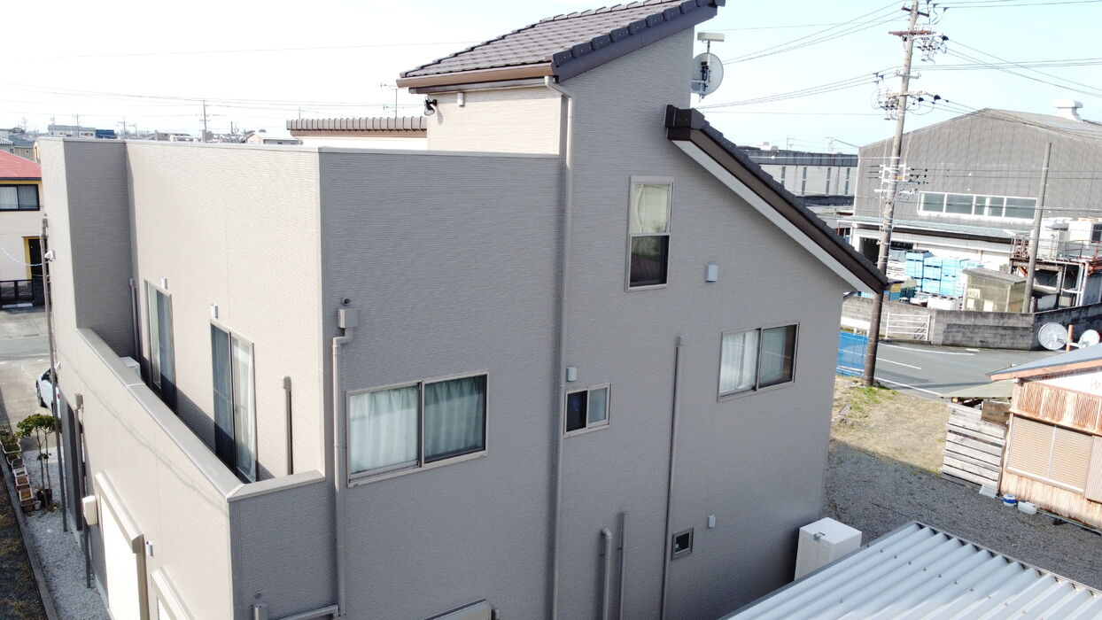 画像5809：浜松市中央区下石田町で外壁塗装（シリコン）・屋根カバー工法（IGスーパーガルテクト）で施工！