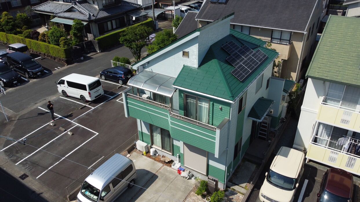画像6532：浜松市中央区下石田町で外壁塗装（シリコン）・屋根カバー工法（IGスーパーガルテクト）で施工！