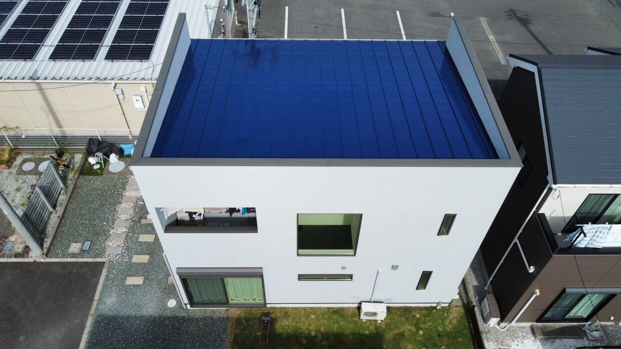 画像8428：浜松市中央区下石田町で外壁塗装（シリコン）・屋根カバー工法（IGスーパーガルテクト）で施工！