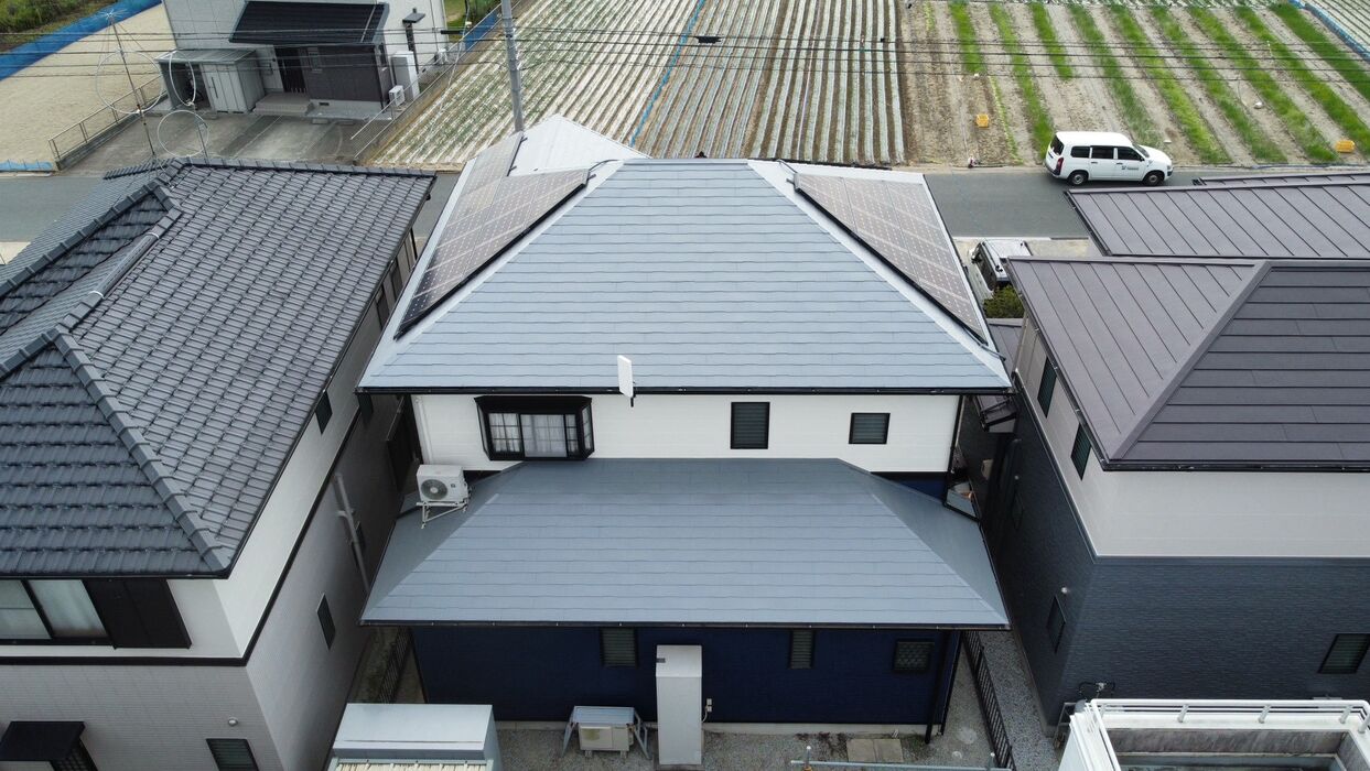 画像8494：浜松市中央区下石田町で外壁塗装（シリコン）・屋根カバー工法（IGスーパーガルテクト）で施工！