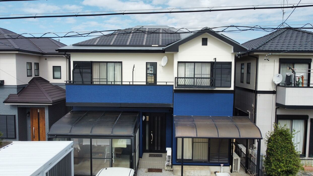 画像8495：浜松市中央区下石田町で外壁塗装（シリコン）・屋根カバー工法（IGスーパーガルテクト）で施工！