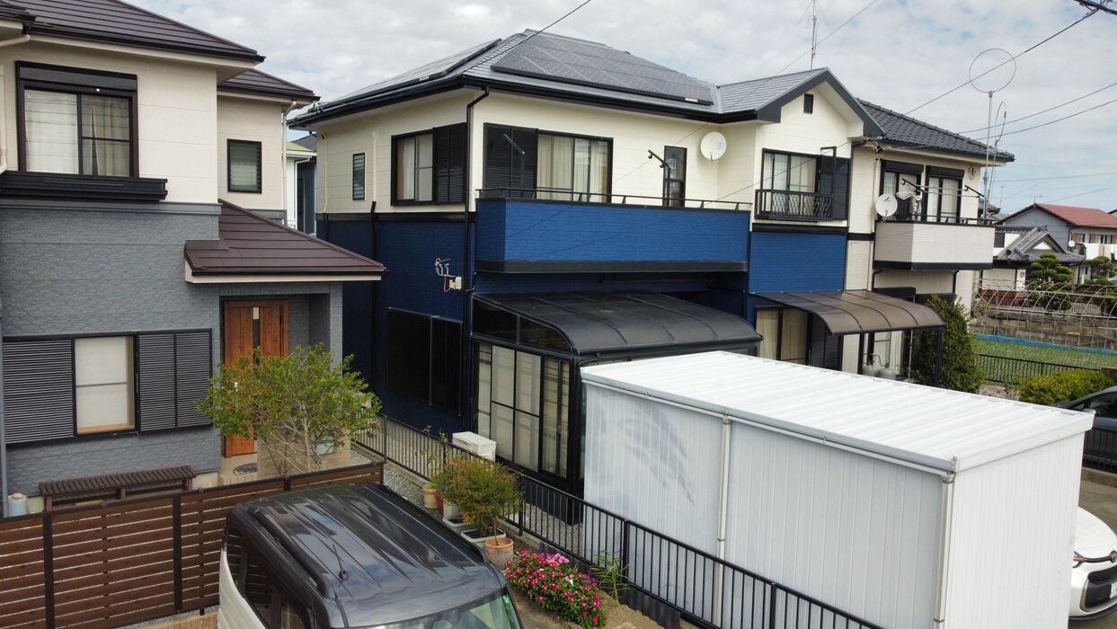 画像8496：浜松市中央区下石田町で外壁塗装（シリコン）・屋根カバー工法（IGスーパーガルテクト）で施工！