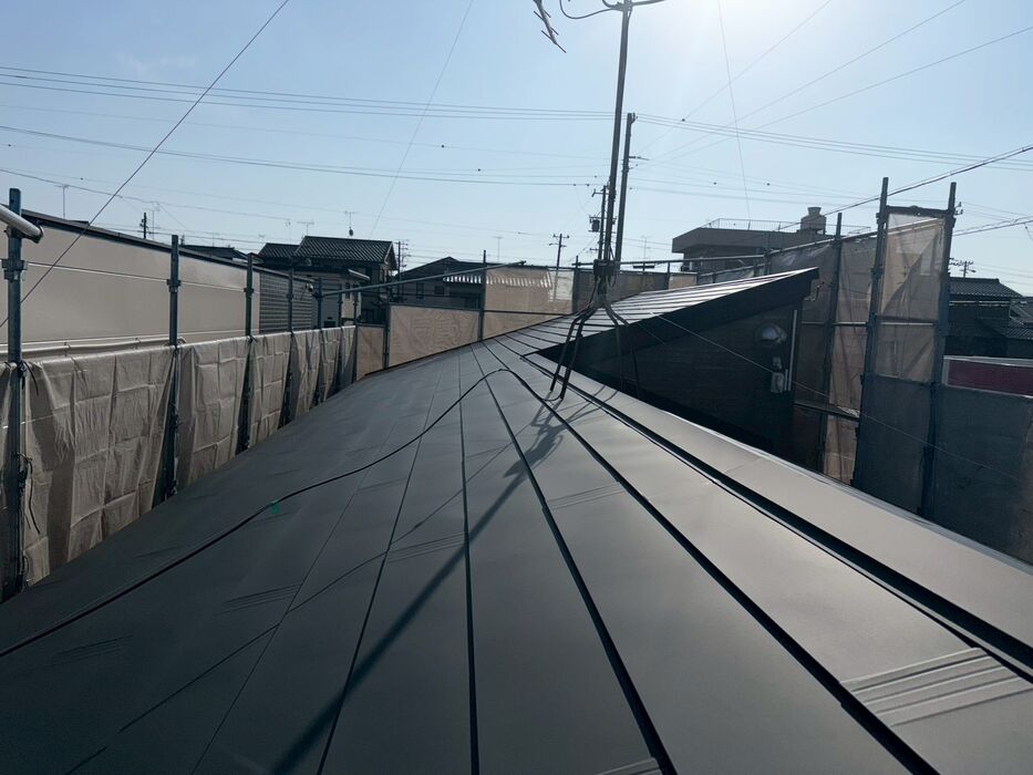 画像9730：浜松市中央区下石田町で外壁塗装（シリコン）・屋根カバー工法（IGスーパーガルテクト）で施工！