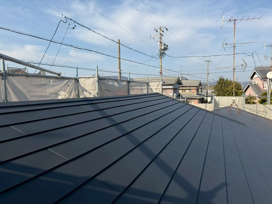 画像9734：浜松市中央区下石田町で外壁塗装（シリコン）・屋根カバー工法（IGスーパーガルテクト）で施工！